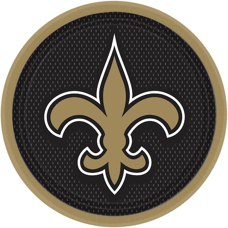 Amscan 239702 New Orleans Saints Dinner Plates - 8 Piece